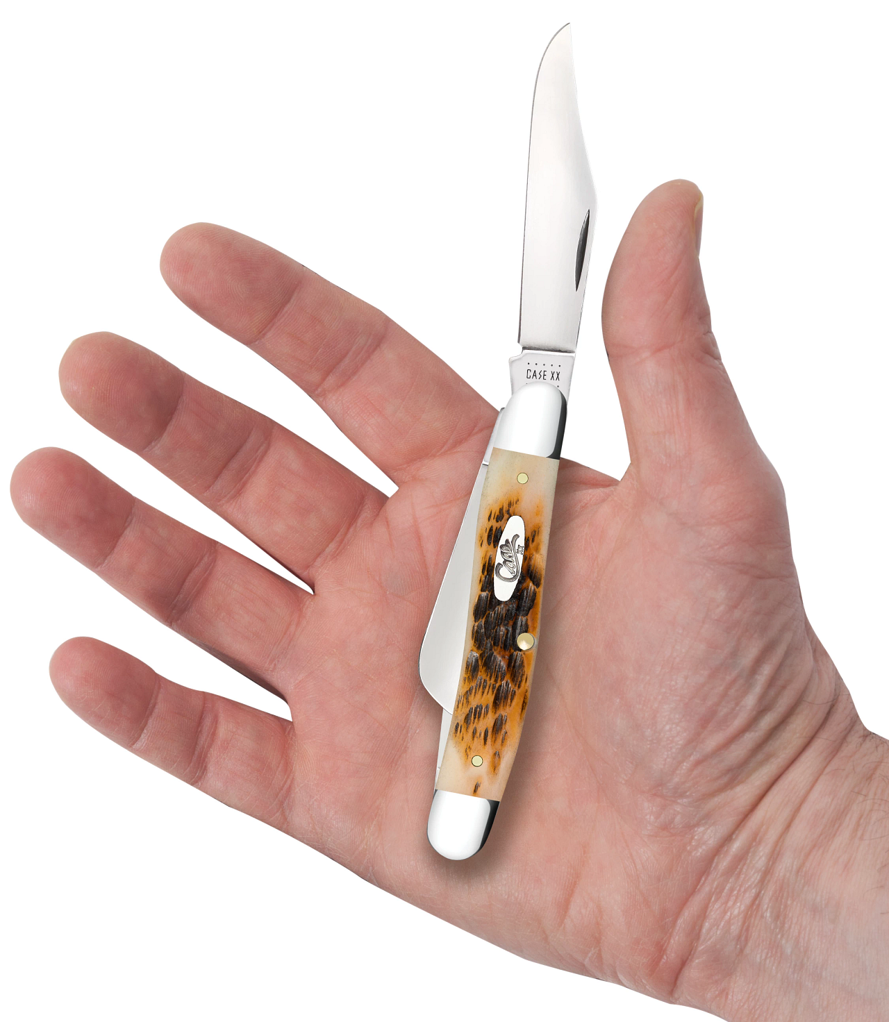 Peach Seed Jig Amber Bone Stockman