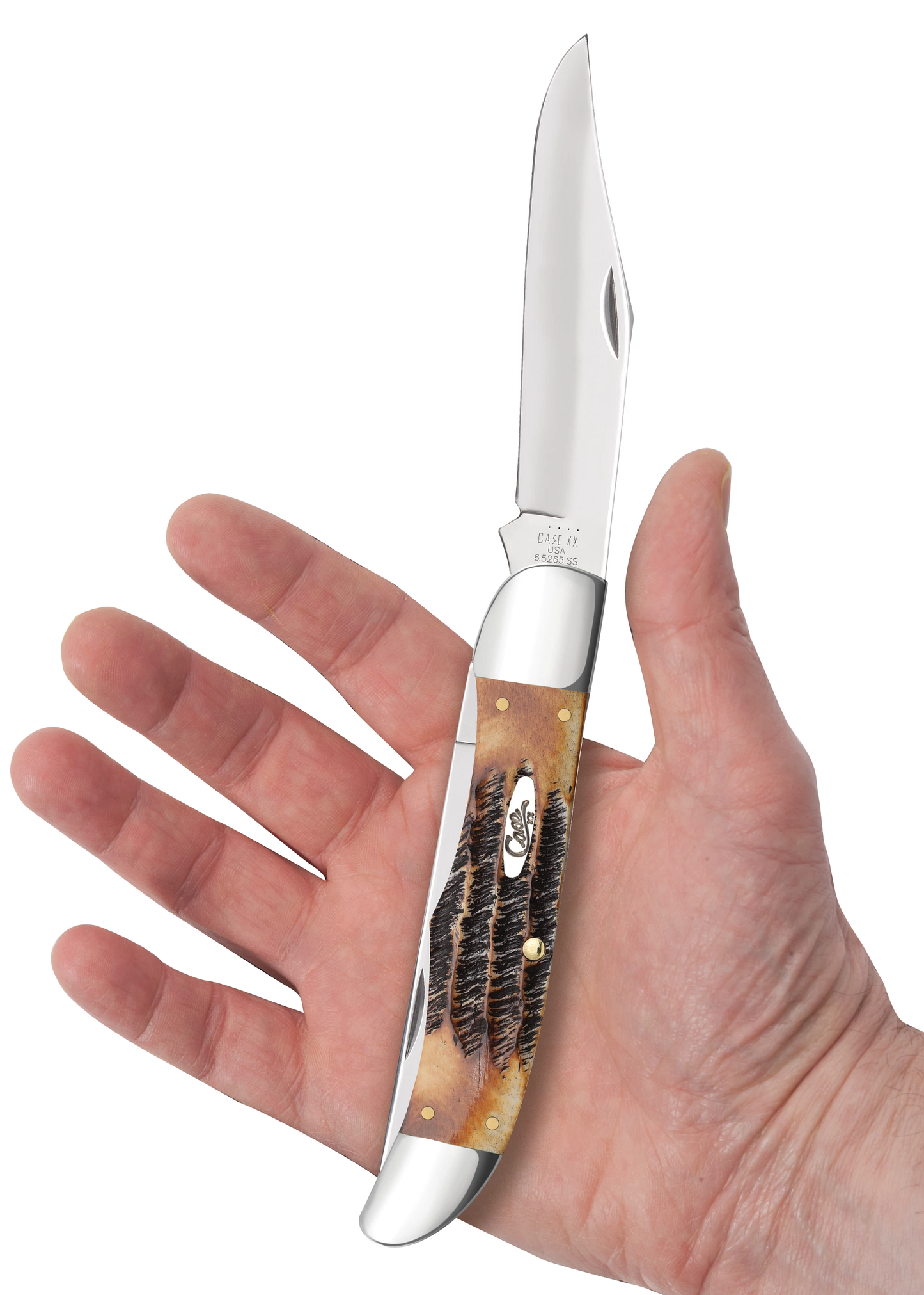 6.5 BoneStag® Folding Hunter with Leather Sheath