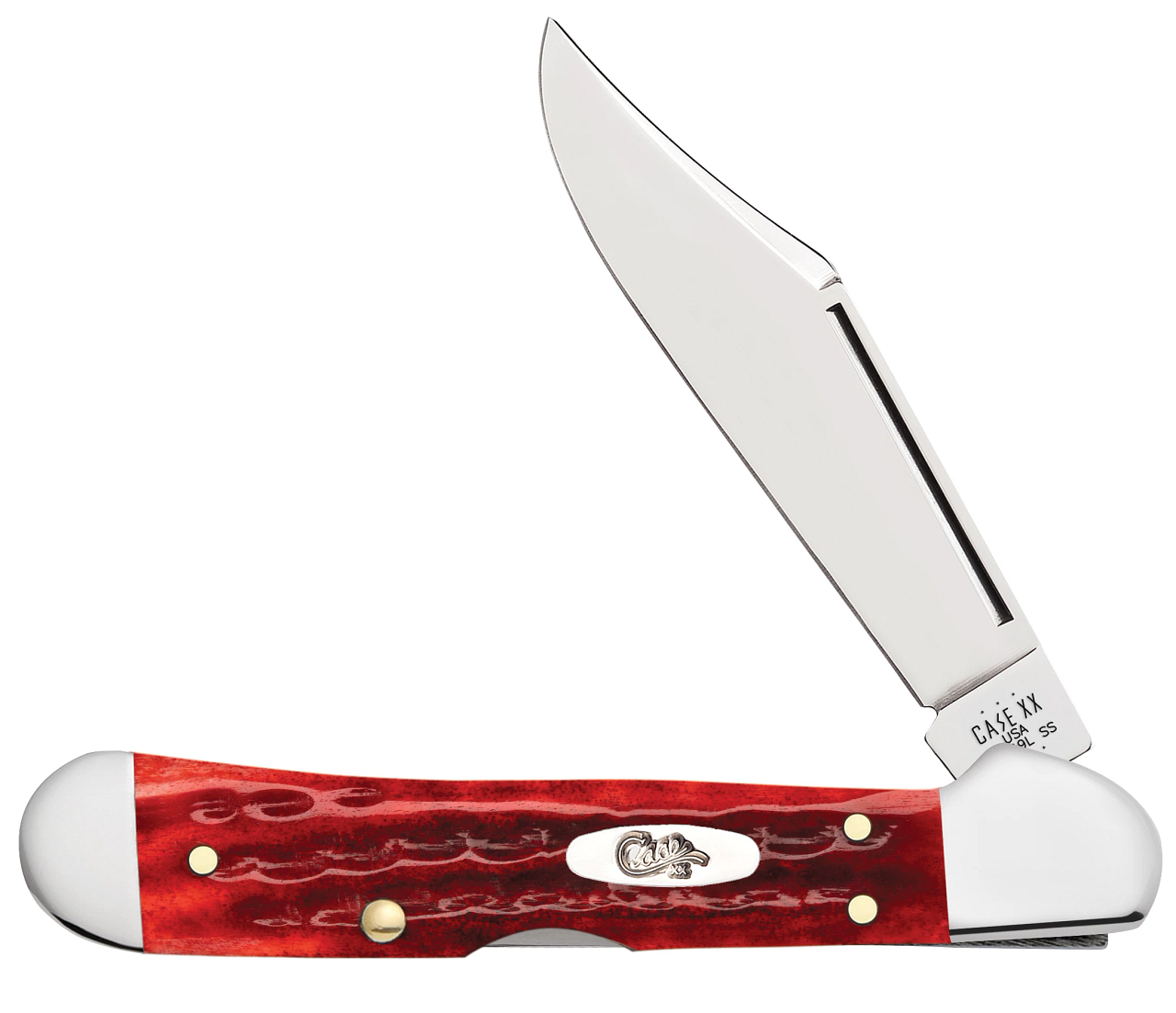 Pocket Worn® Corn Cob Jigged Old Red Bone Mini CopperLock®