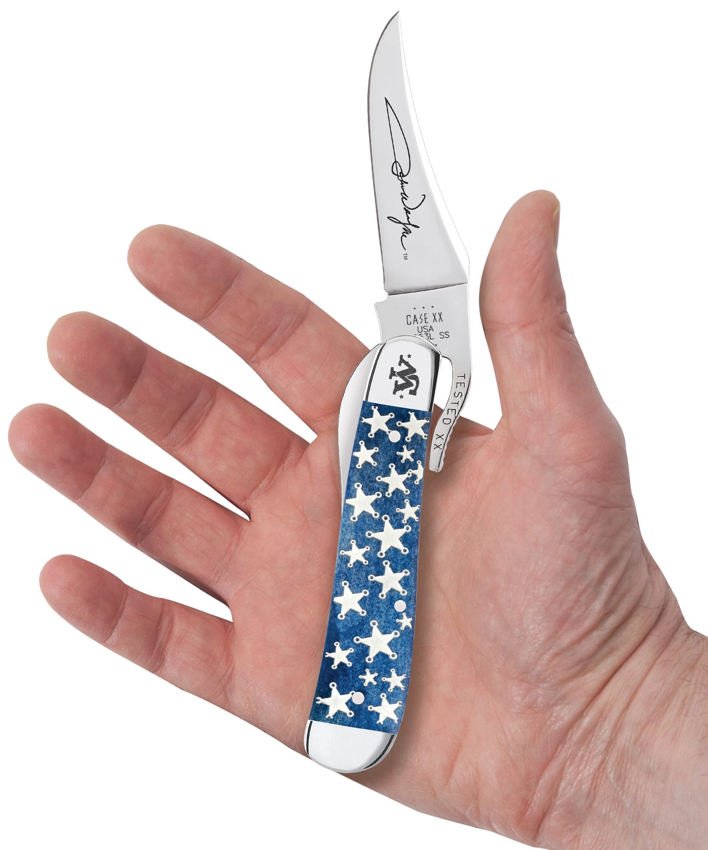 John Wayne Embellished Smooth Navy Blue Bone RussLock®