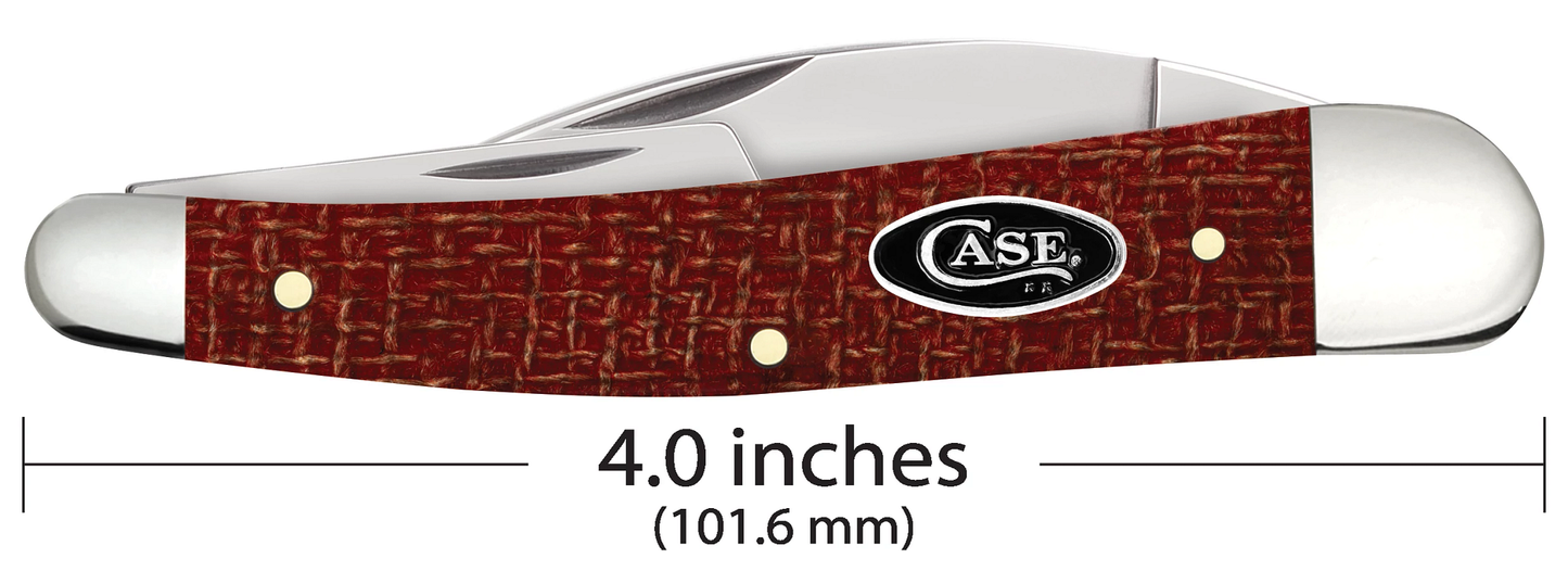 Dark Red Burlap Micarta CS Seahorse Whittler