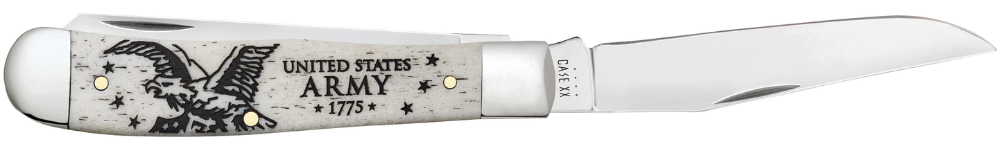 U.S. Army Embellished Smooth Natural Bone Trapper