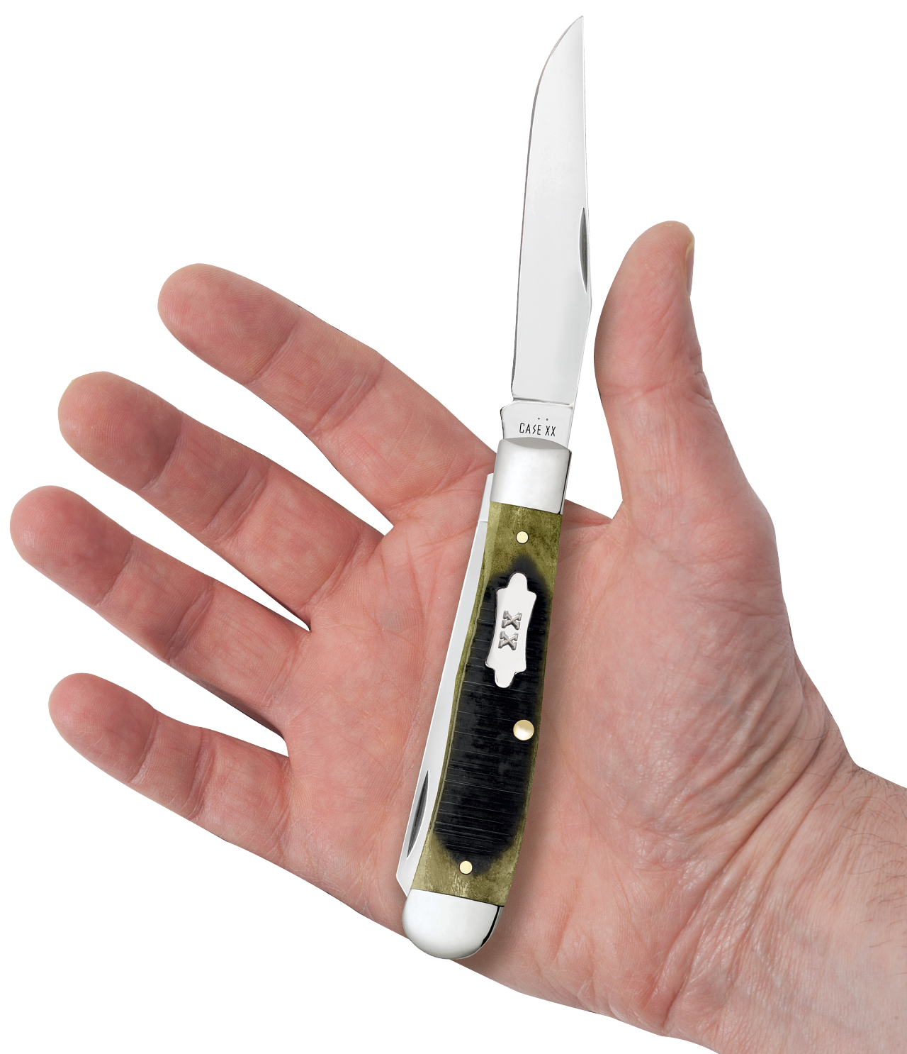 Sawcut Olive Green Bone Trapper