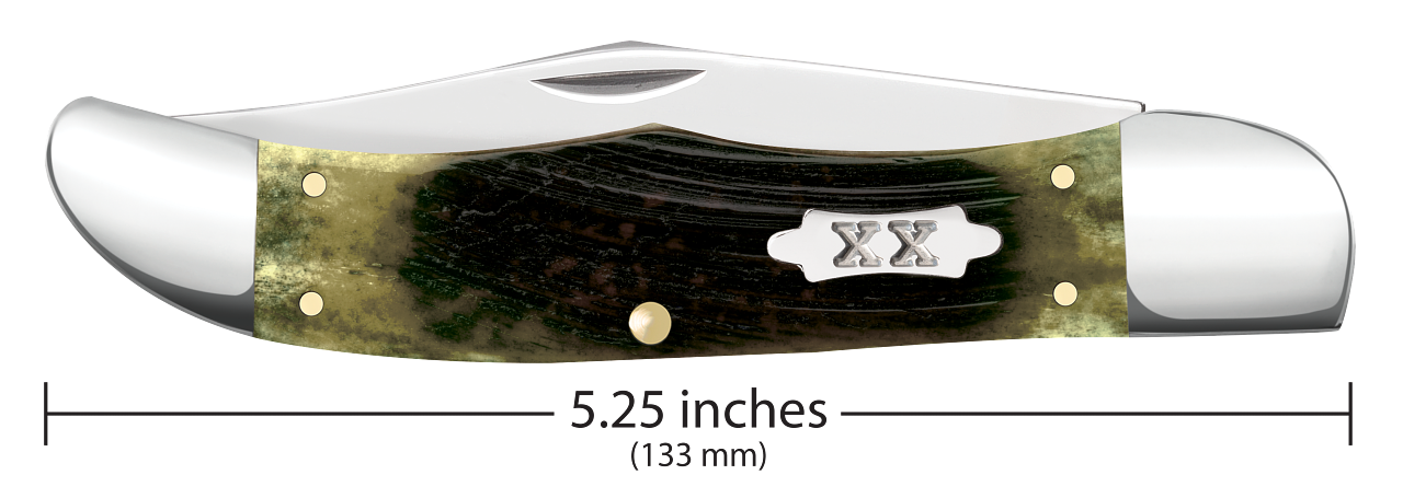 Sawcut Olive Green Bone Folding Hunter