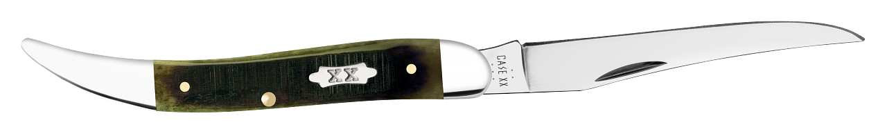 Sawcut Olive Green Bone Medium Toothpick