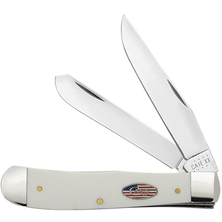 White Synthetic Stars and Stripes Emblem Trapper