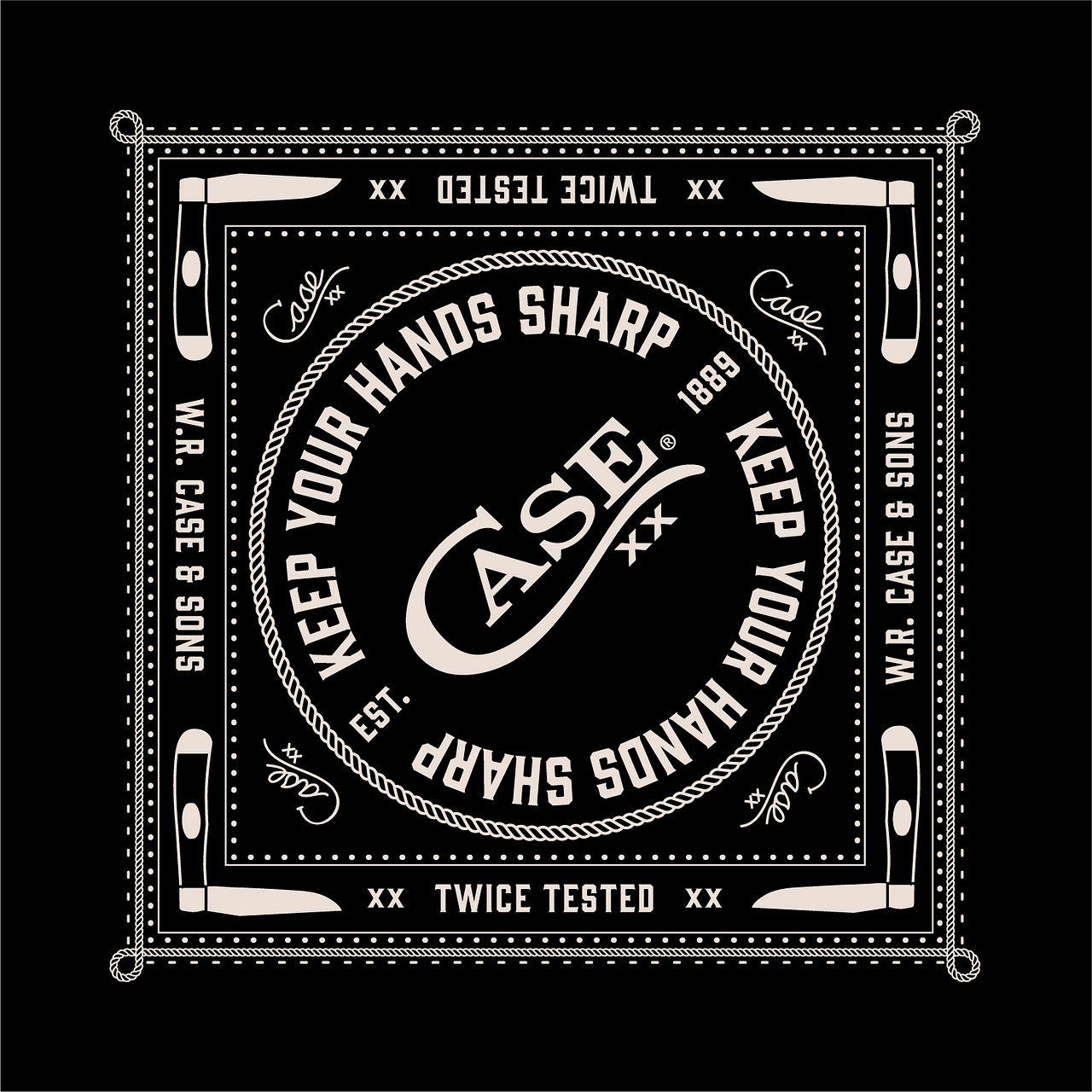 Black and White Bandana