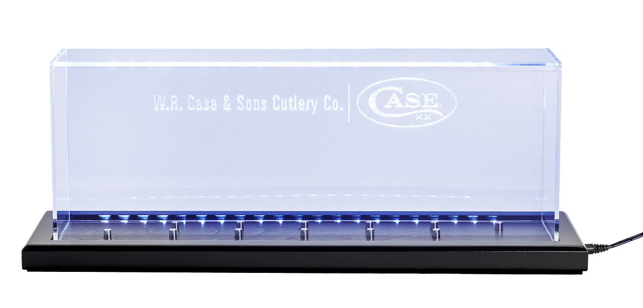 White Walnut Illuminated Dome Display