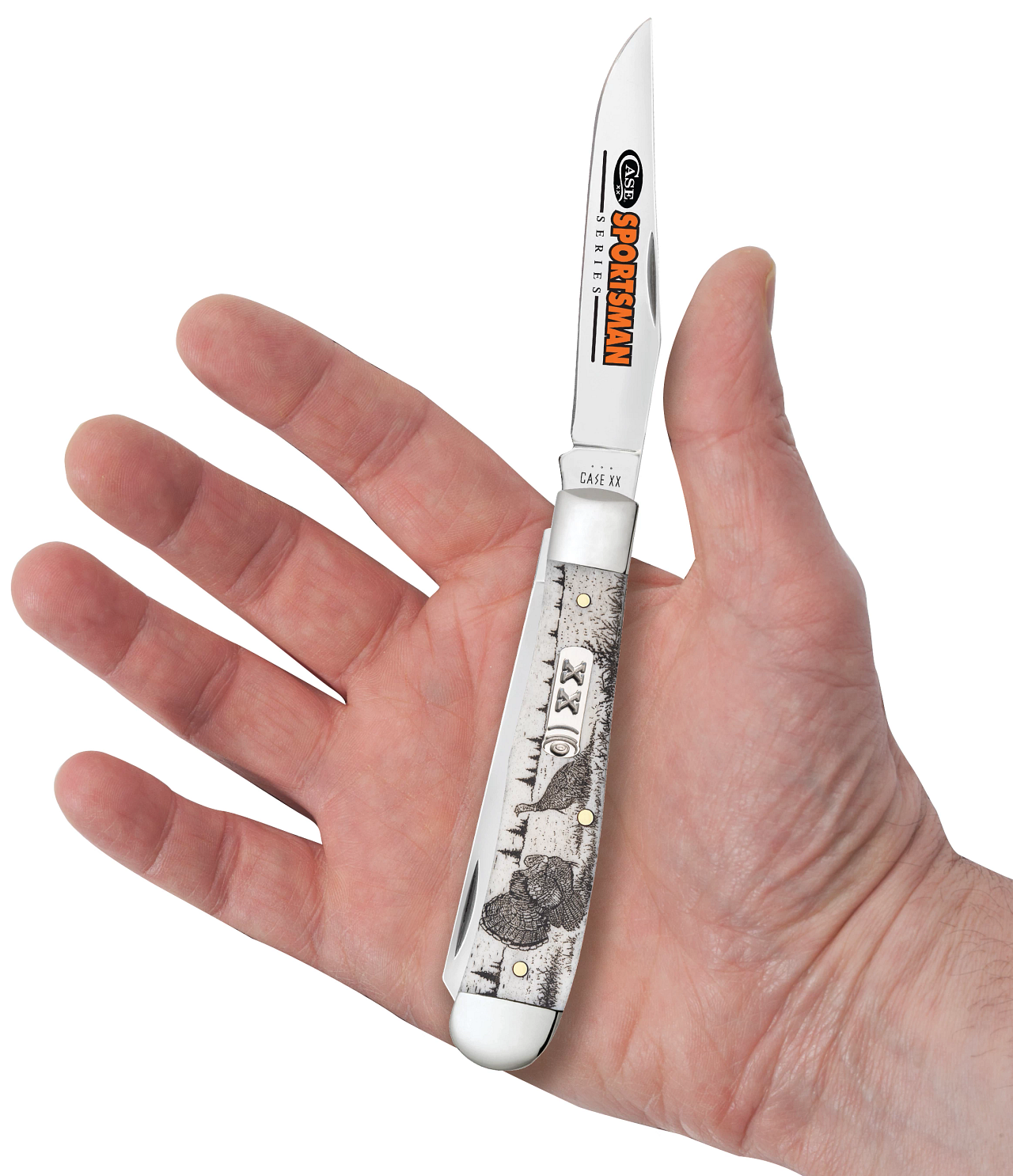 Sportsman Series Turkey Embellished Smooth Natural Bone Trapper