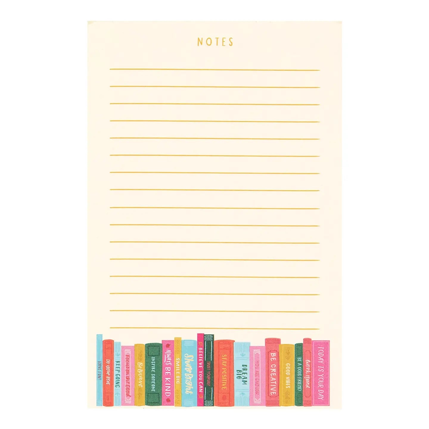 Affirmations Bookshelf 4x6 Notepad
