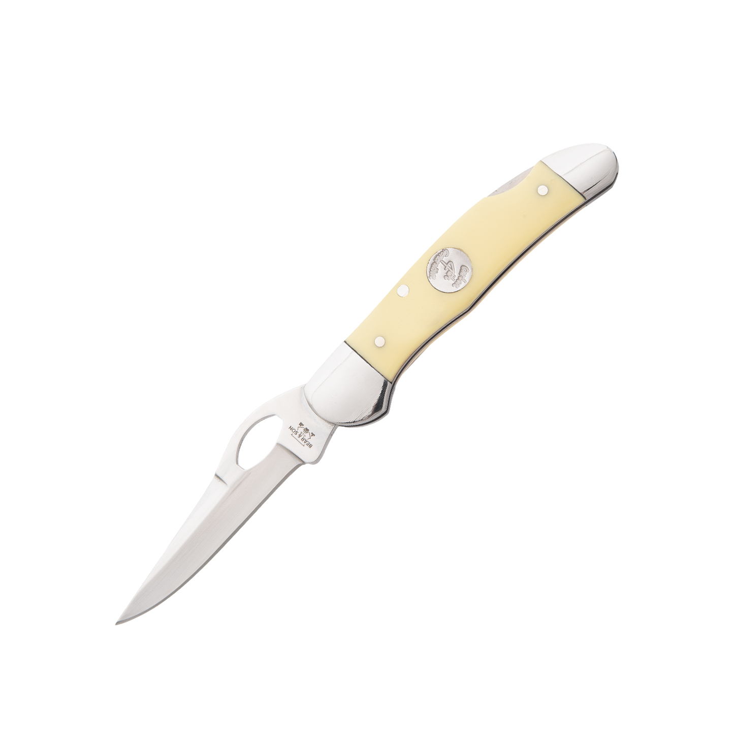 3 3/4″ Yellow Delrin Locking Cowhand™ W/ Pocket Clip