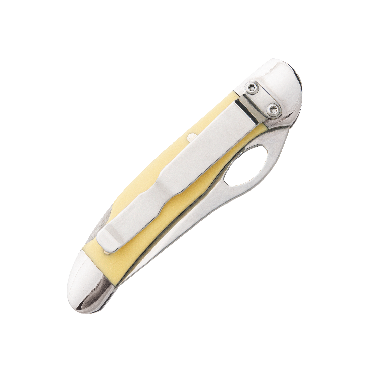 3 3/4″ Yellow Delrin Locking Cowhand™ W/ Pocket Clip
