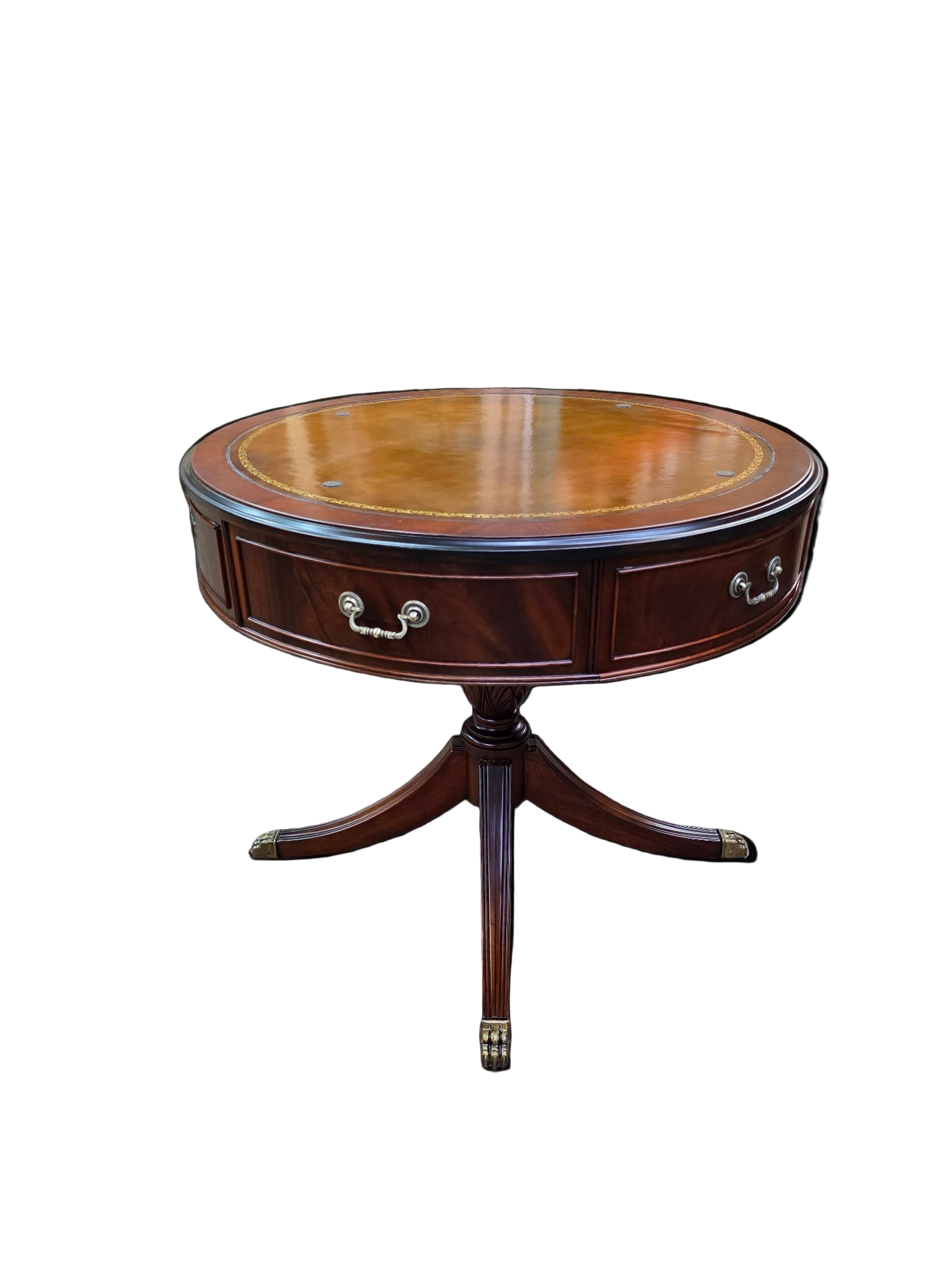 Vintage Mahogany Drum Table