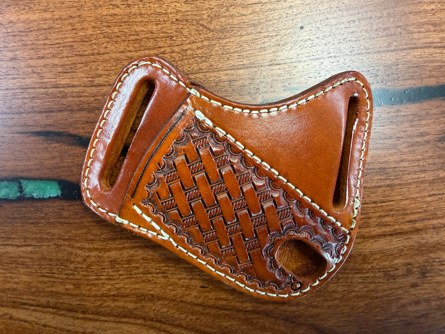 #26 Cross Draw Leather Sheath – Fits Trapper Size Knives | Hand Made