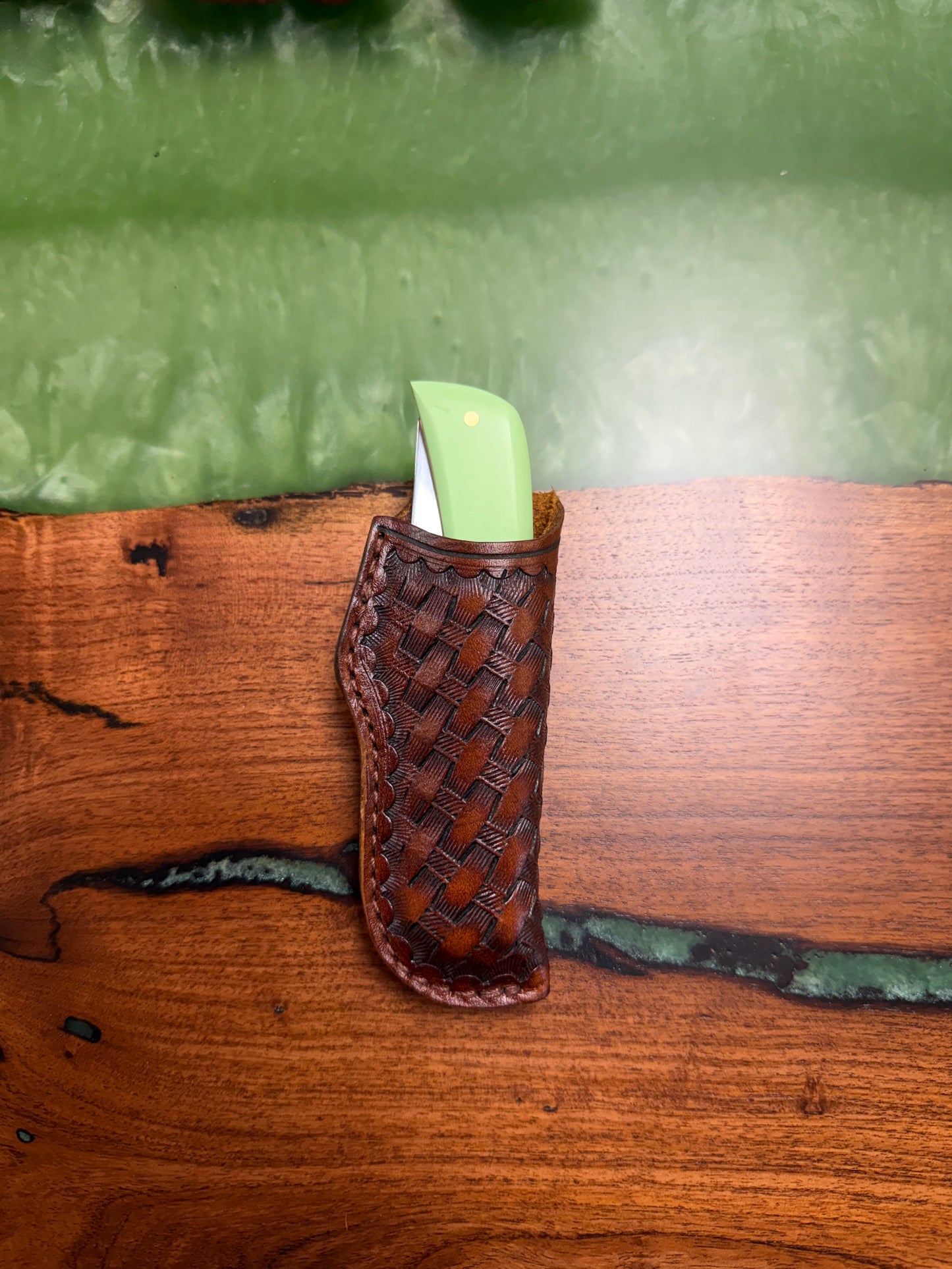 #21 Handmade Vertical Leather Sheath - Fits Large Sod Buster