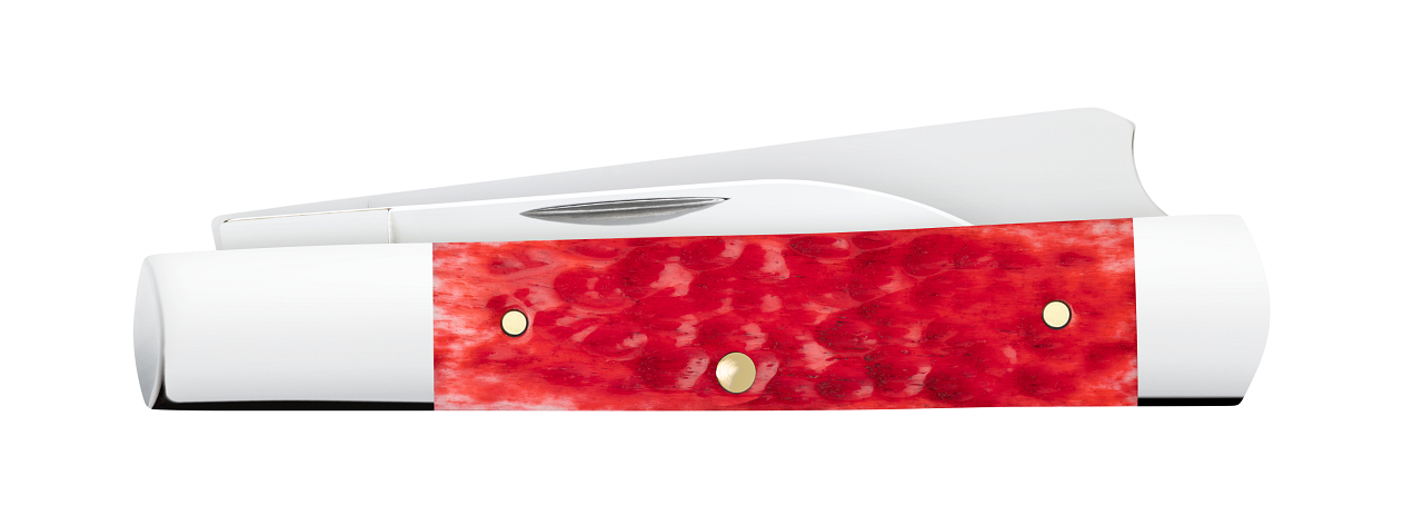 Dark Red Jigged Bone Razor