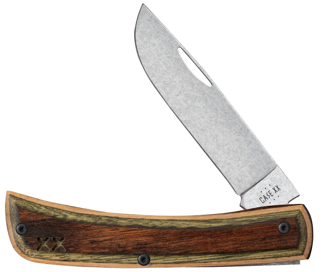 Brown & Green Laminate Wood S35VN Steel Sodbuster Jr.