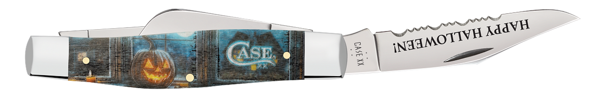 Large Stockman Halloween Colorwash Natural Bone 13366 Stainless Pocket Knife