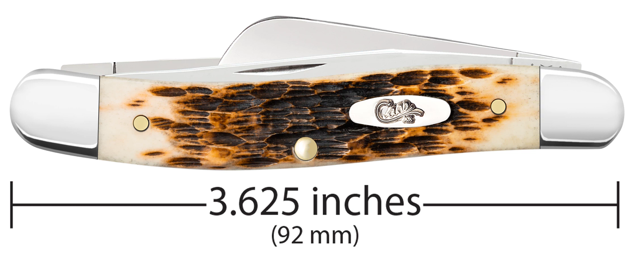 Peach Seed Jig Amber Bone Medium Stockman