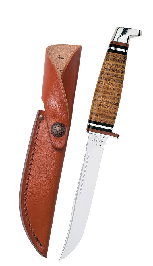 Leather 5" Utility Hunter with Leather Sheath