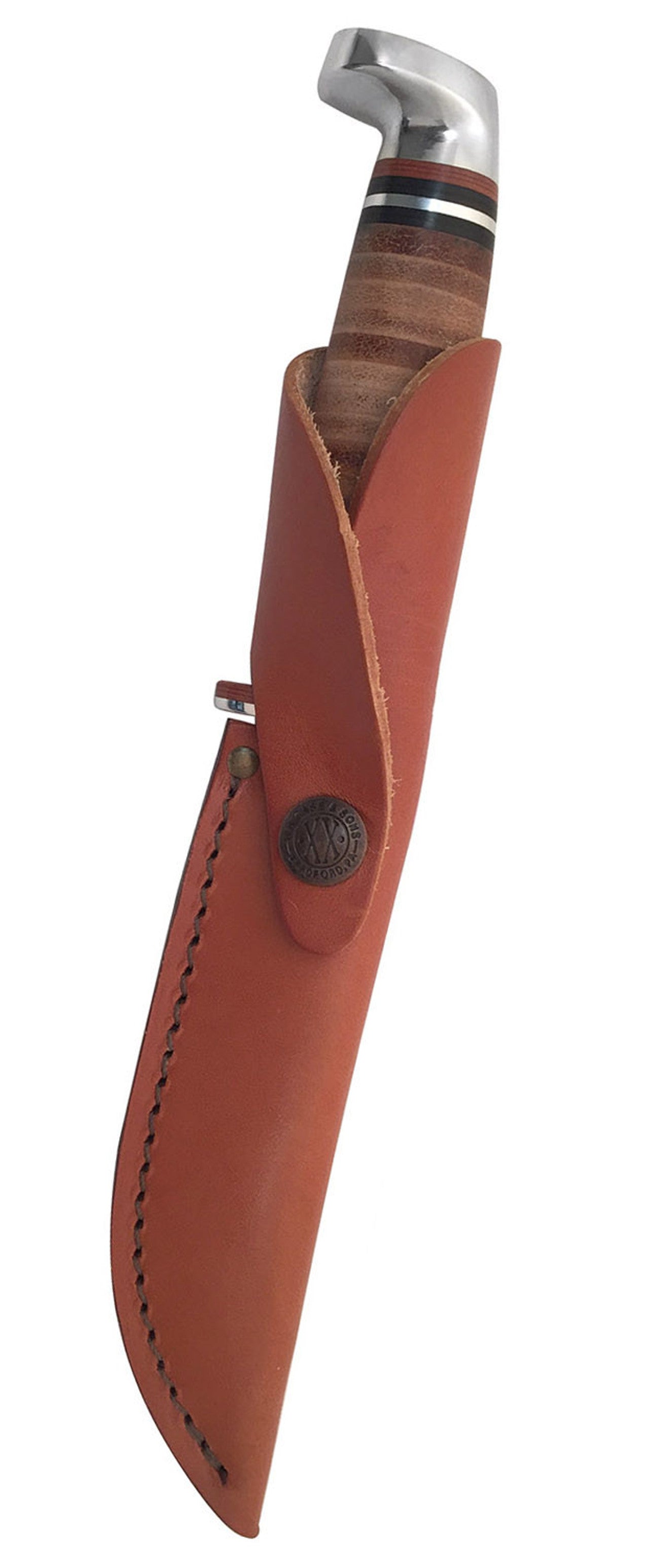 Leather 5" Utility Hunter with Leather Sheath