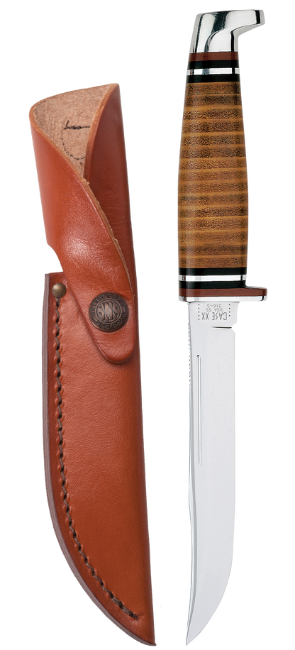 Leather 5" Utility Hunter with Leather Sheath