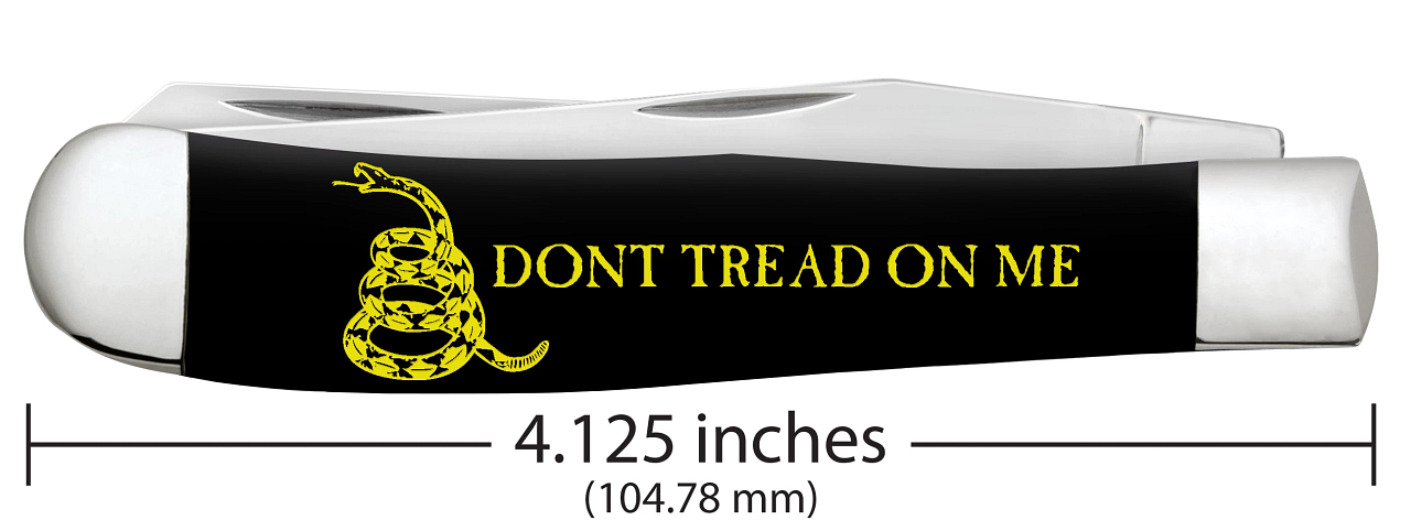 Dont Tread on Me® Embellished Smooth Black Synthetic Trapper