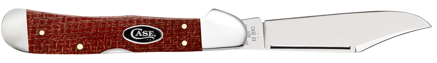 Dark Red Burlap Micarta CS Copperlock