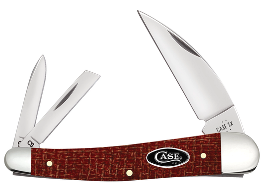 Dark Red Burlap Micarta CS Seahorse Whittler