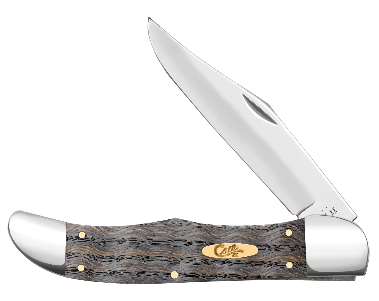 Smooth Black Curly Oak Wood Folding Hunter