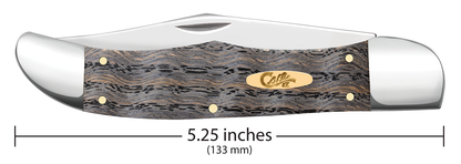 Smooth Black Curly Oak Wood Folding Hunter