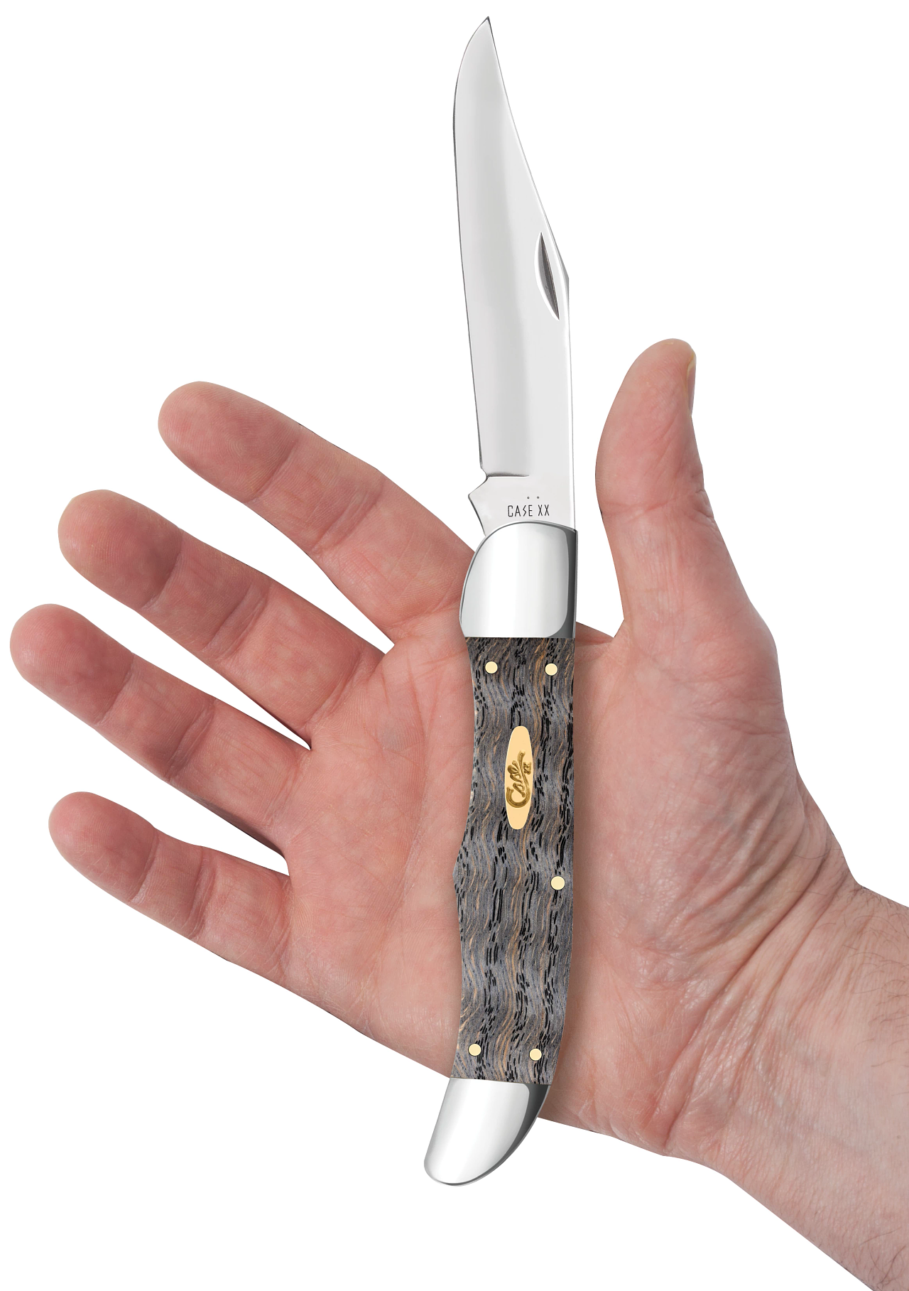 Smooth Black Curly Oak Wood Folding Hunter