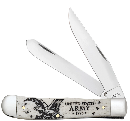 U.S. Army Embellished Smooth Natural Bone Trapper