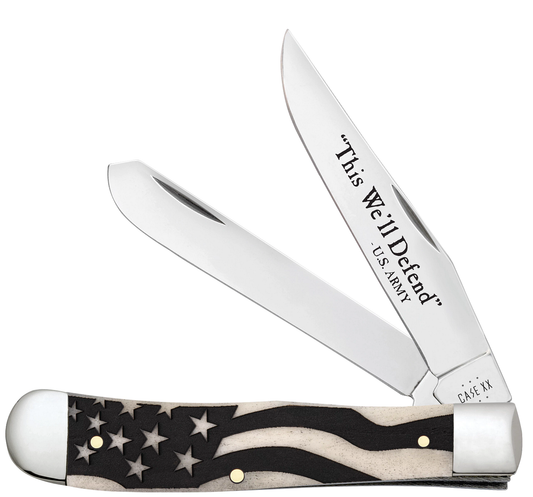 U.S. Army Embellished Smooth Natural Bone Trapper