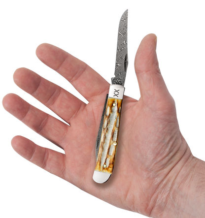 Burnt Natural Bone Deep Canyon Jig Mini Trapper