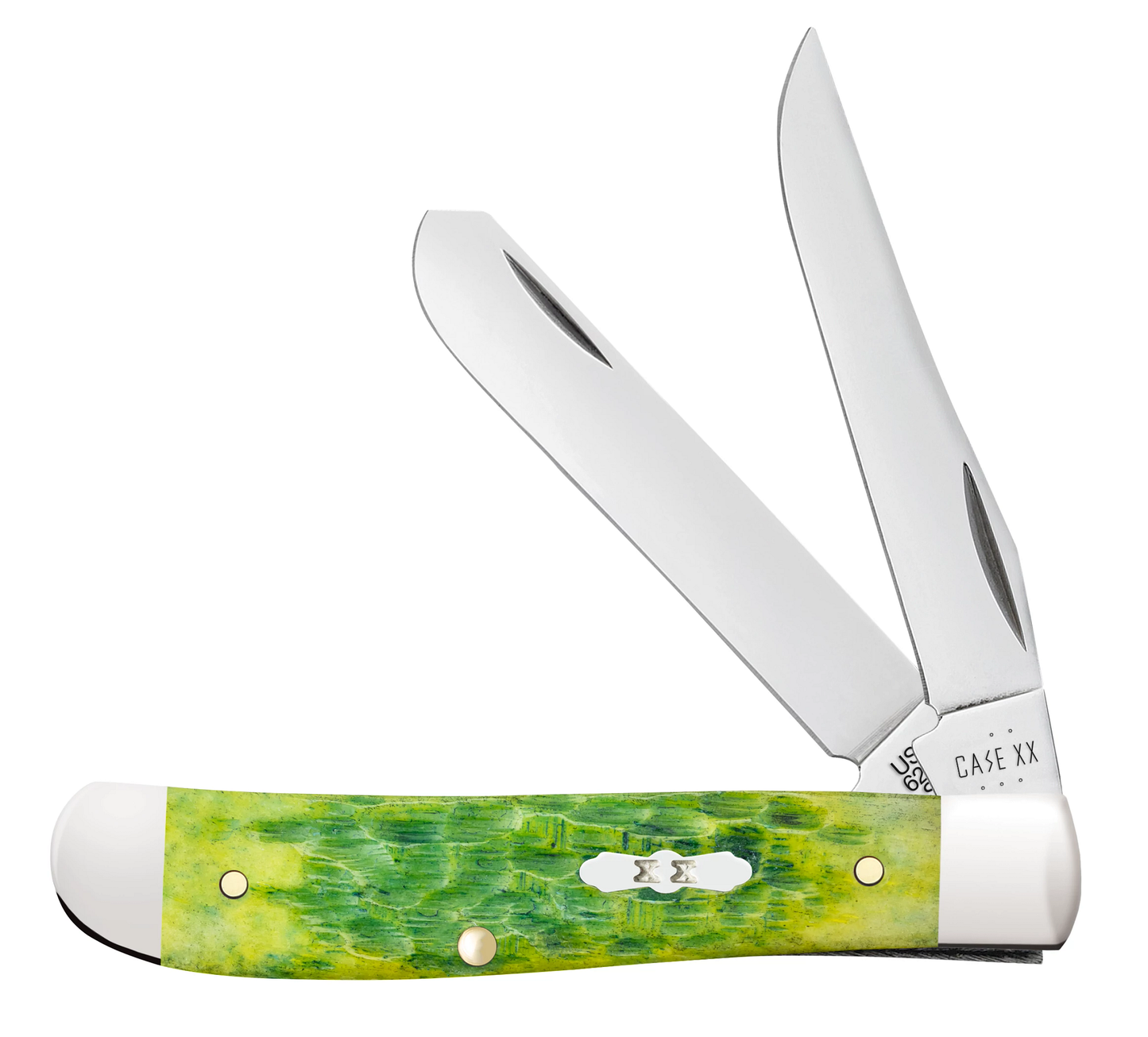 Jigged Green Apple Bone Mini Trapper