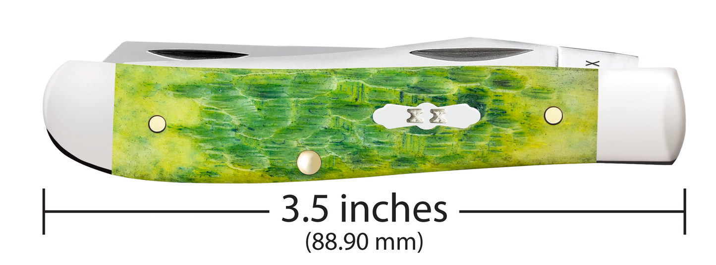 Jigged Green Apple Bone Mini Trapper