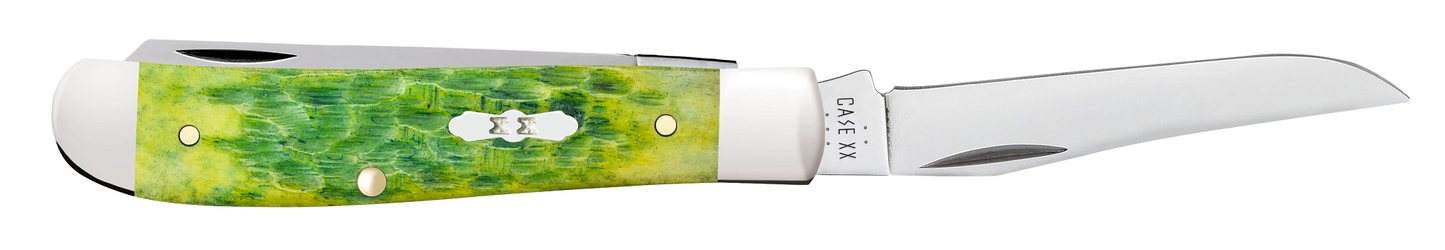 Jigged Green Apple Bone Mini Trapper