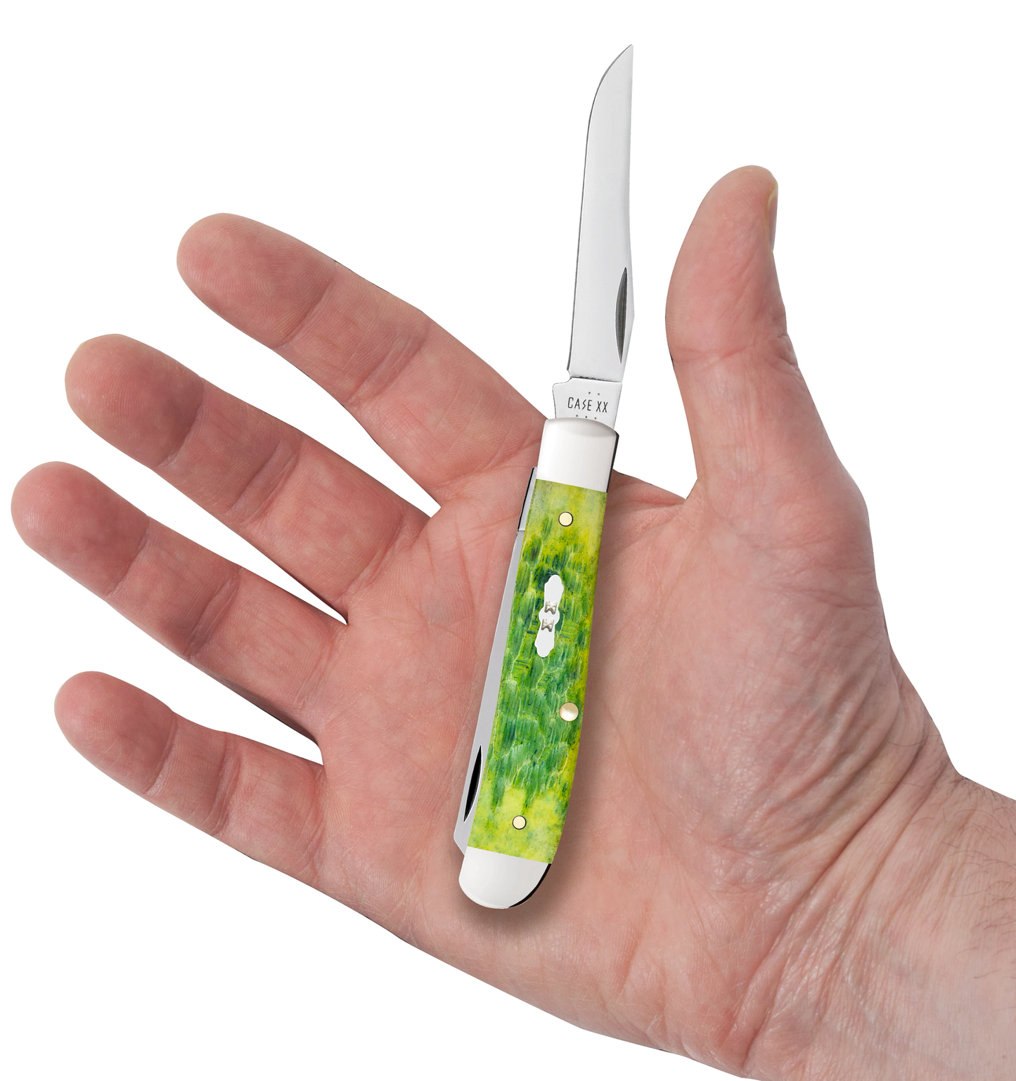 Jigged Green Apple Bone Mini Trapper