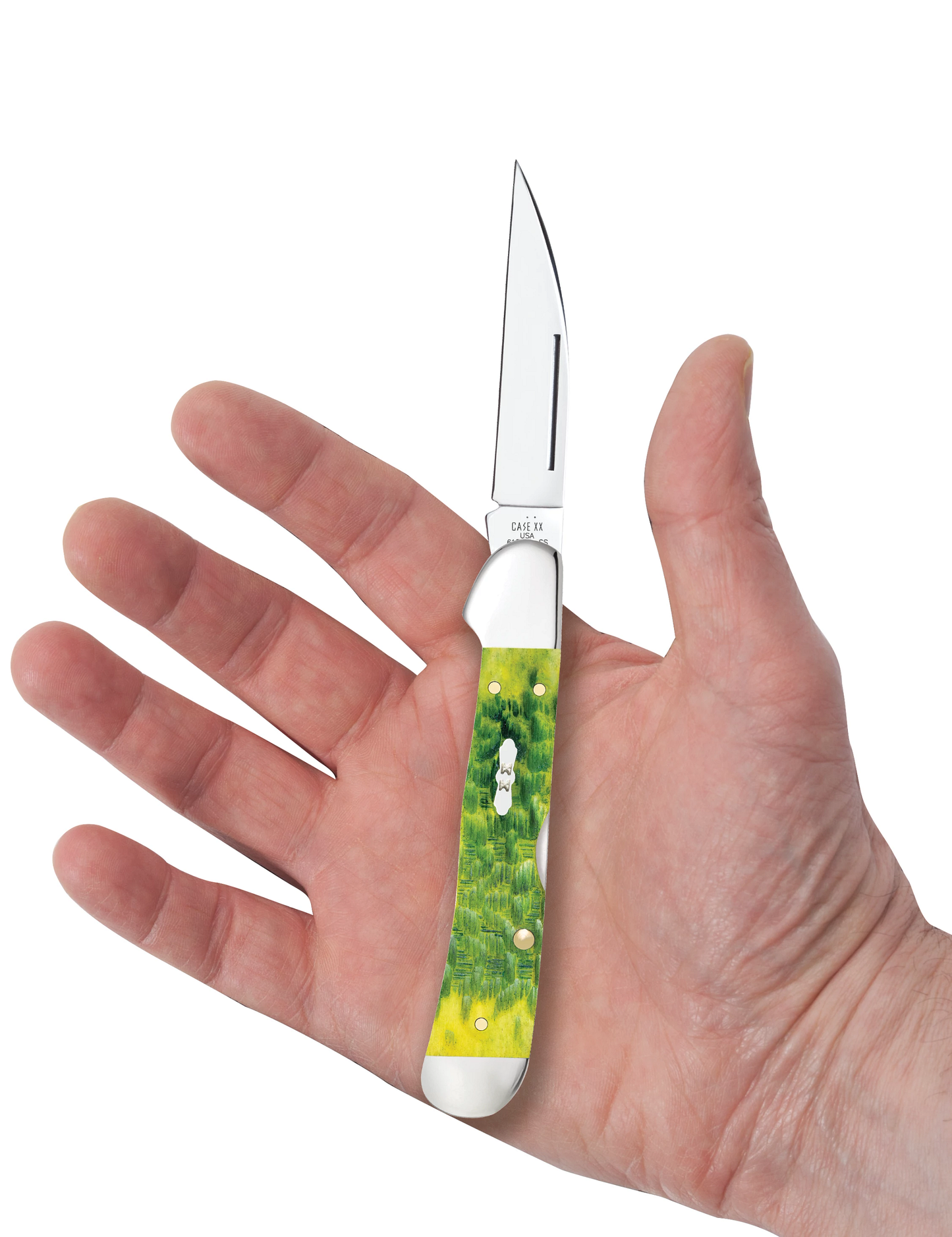 Jigged Green Apple Bone Copperlock