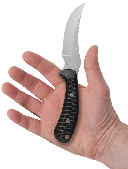 Sculpted Black Burlap Laminate Ridgeback® Hunter with Sheath