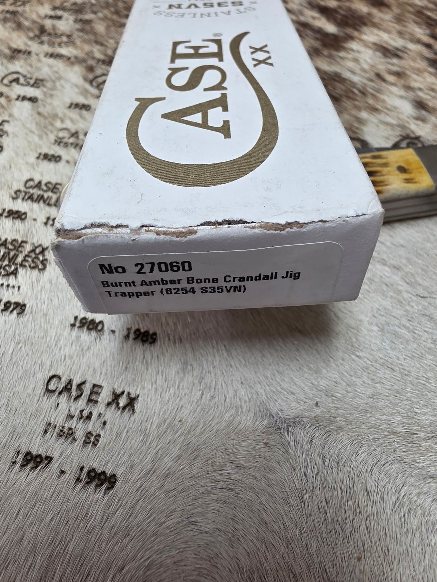 Burnt Amber Bone Crandall Jig Trapper S35vn 2022