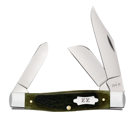 Sawcut Olive Green Bone Large Stockman