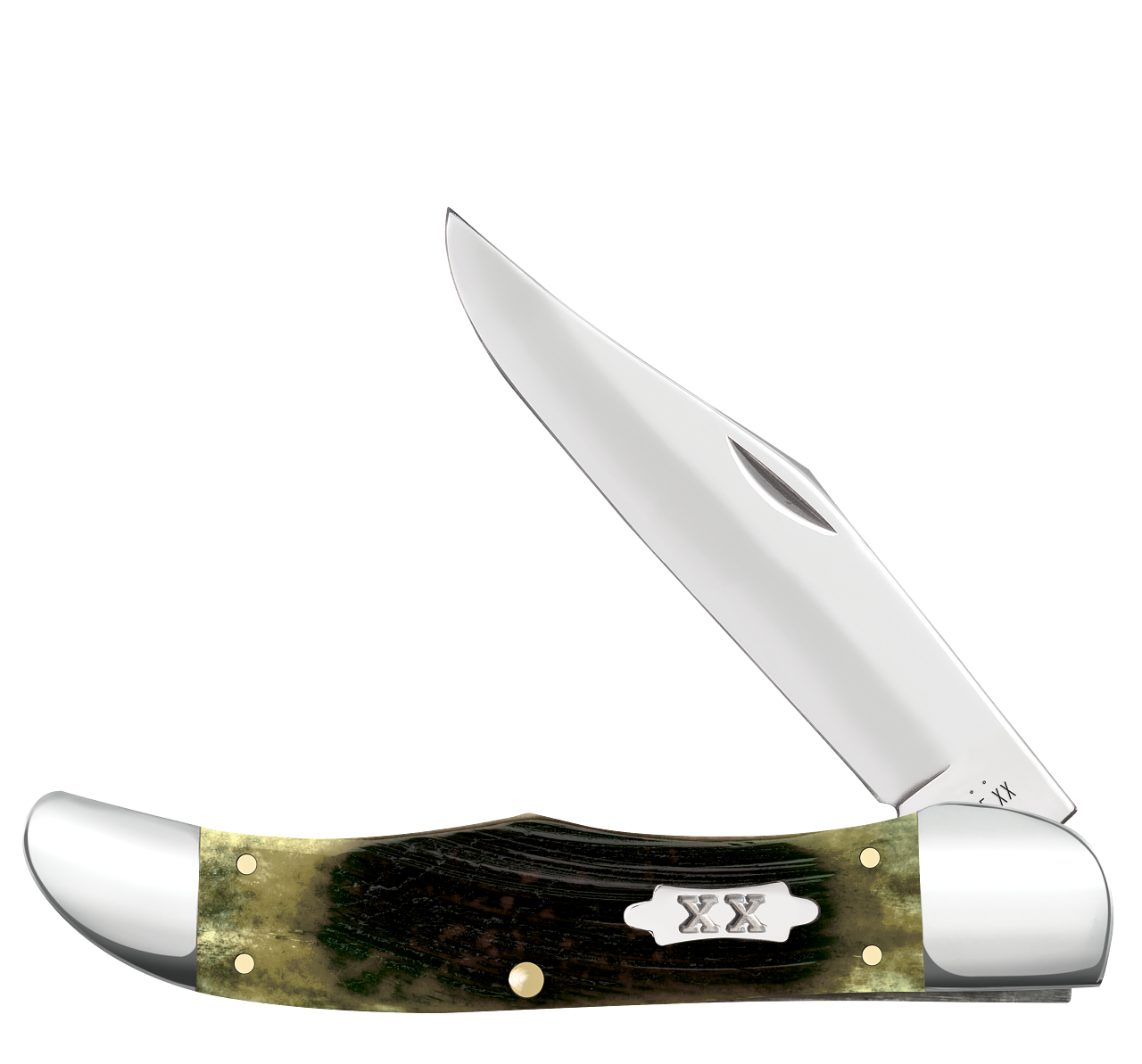 Sawcut Olive Green Bone Folding Hunter