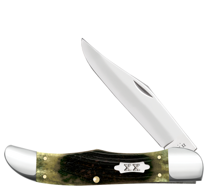 Sawcut Olive Green Bone Folding Hunter