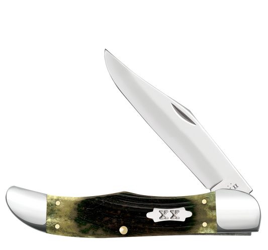 Sawcut Olive Green Bone Folding Hunter