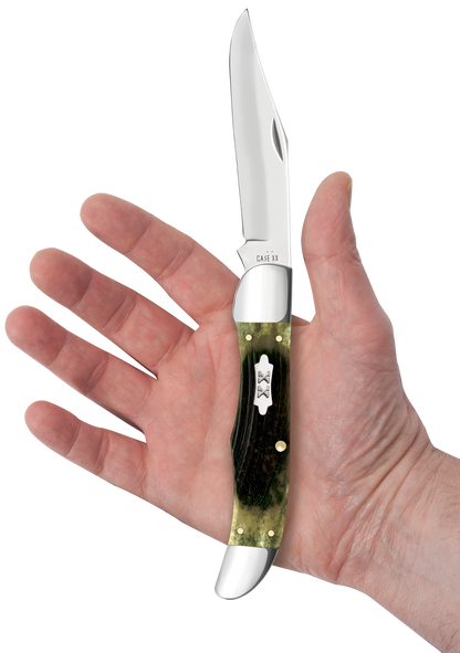 Sawcut Olive Green Bone Folding Hunter