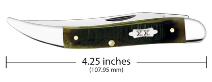 Sawcut Olive Green Bone Medium Toothpick