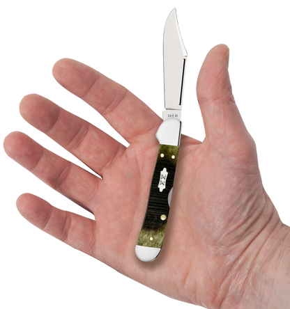 Sawcut Olive Green Bone Mini CopperLock