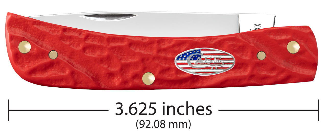 Rough Red Synthetic Jigged Sod Buster® Jr - Stars & Stripes Shield